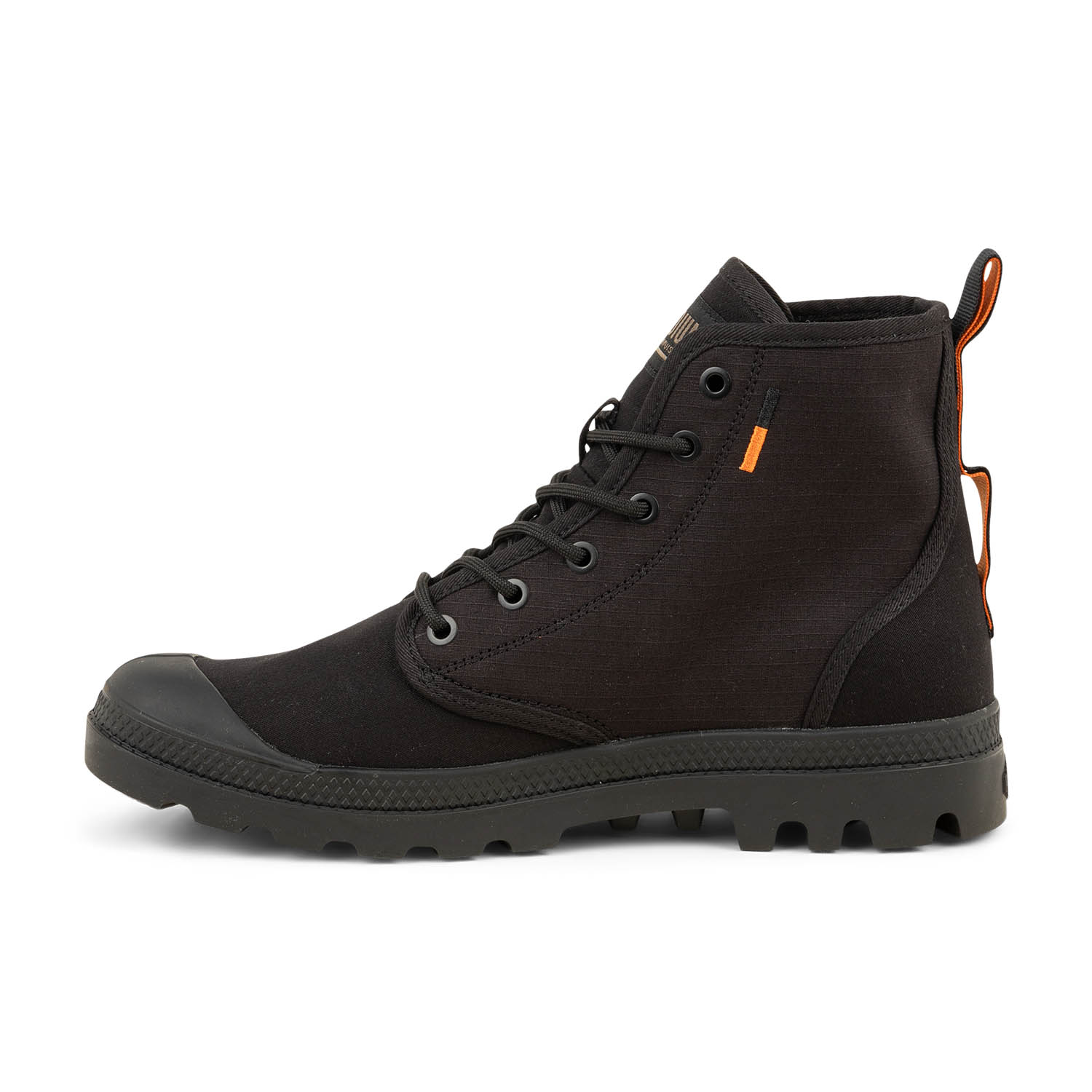 Bottines Palladium Pampa Hi Homme - Toile Stonewashed, Semelle Crantée, Embout Caoutchouc, Couleur Gris, Taille 45 EU